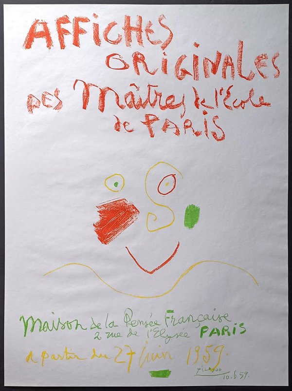 Picasso - Affiches originales des maîtres de l'école de Paris (1959)