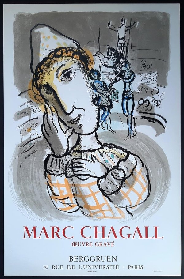 Chagall - Le Cirque au Clown jaune (1968)