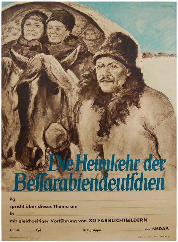 NS-Plakat "Heimkehr Bessarabiendeutsche" (1940)