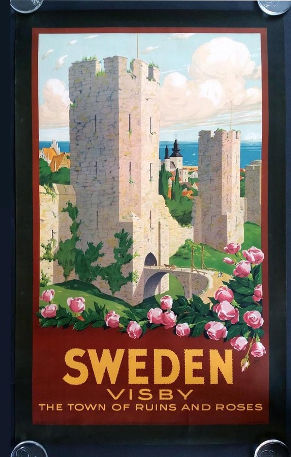 Visby Sweden - Town of Ruins and Roses (1937)