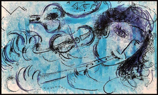 Chagall - Der Flötenspieler (1957)